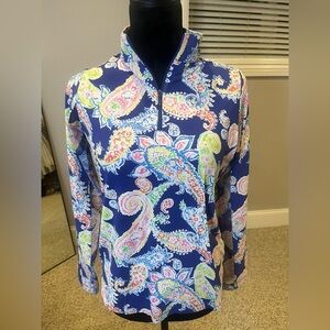 IBKUL Multicolor Paisley Top- Small